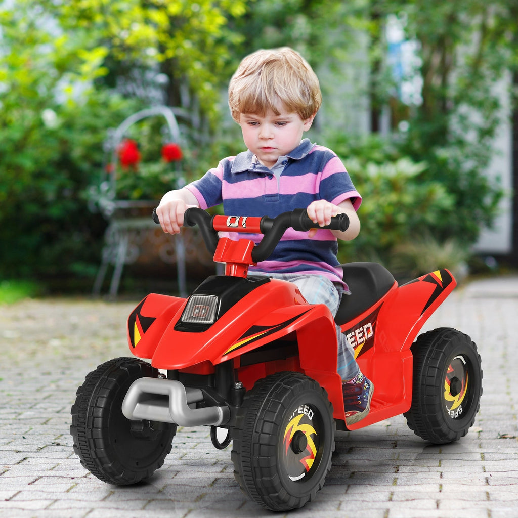 6V Kids Electric ATV Ride-On Toy - 4 Wheel Battery Powered Quad for Toddlers (Red)