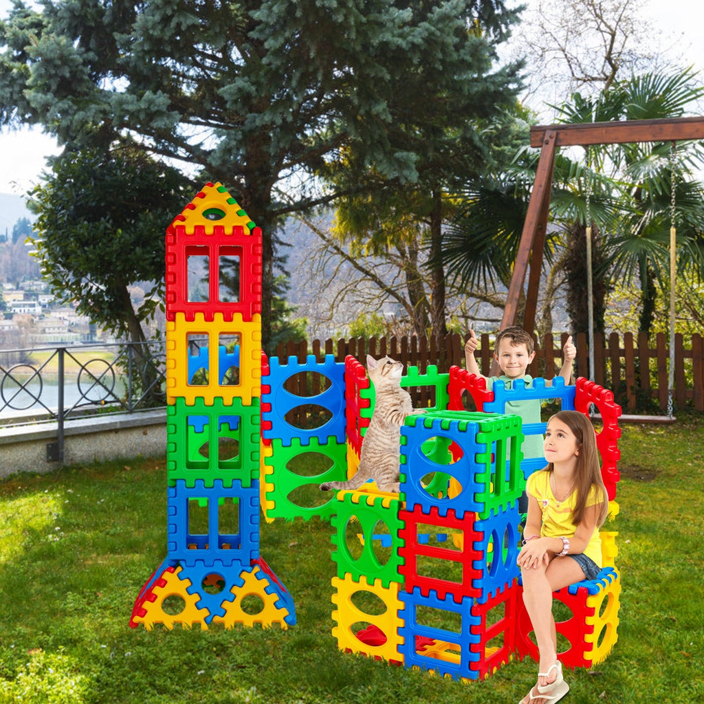 32-Piece Waffle Block Building Set - Educational STEM Toy for Kids